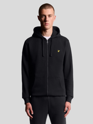 Felpa con cappuccio e zip intera in cotone con retro a giro