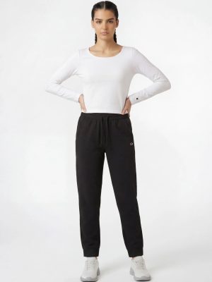 Pantaloni Joggers Leggeri con Polsino Elasticizzato da Donna Icons Nero