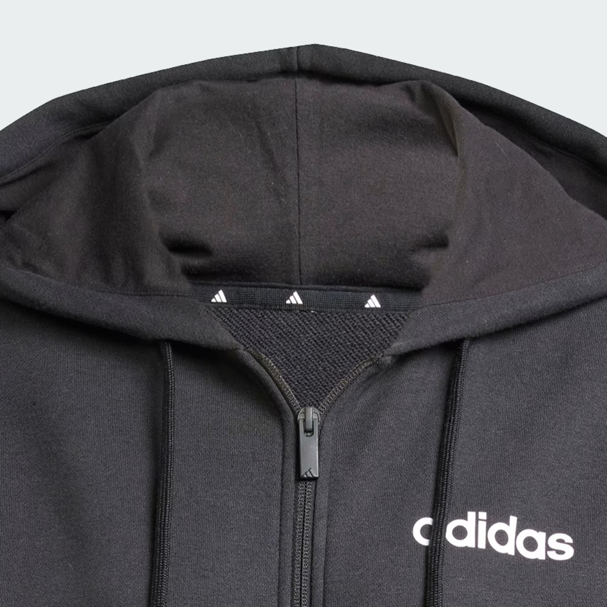 Felpa con cappuccio Essentials Linear Full-Zip French Terry Donna Adidas - immagine 5