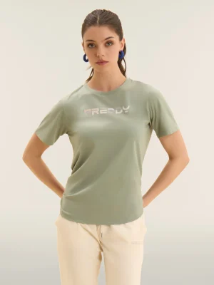 T-shirt Manica Corta con Logo FREDDY Olografico