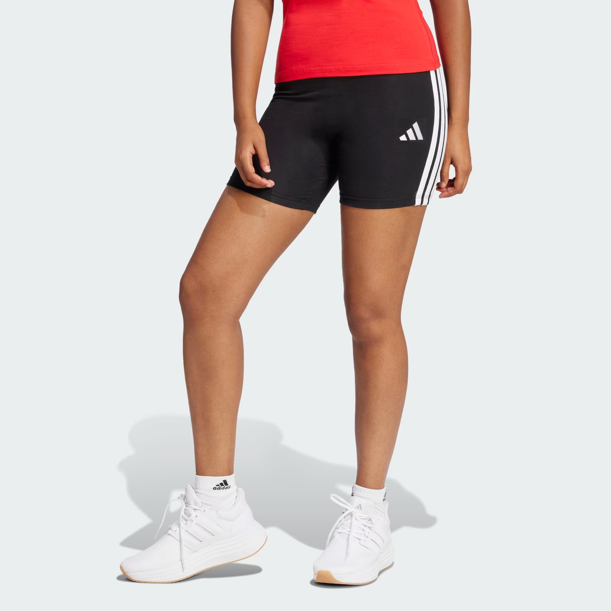 Short Essentials 3-Stripes High Waisted Biker Donna Adidas