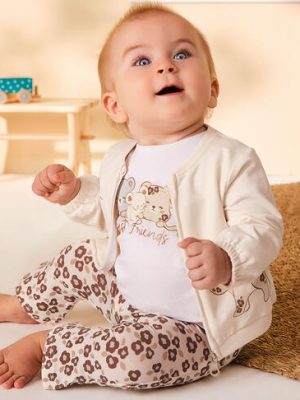 Tutina baby femmina tre pezzi I Do
