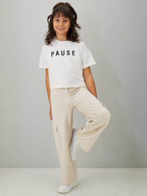 T-shirt crop bambina "Pause" I Do