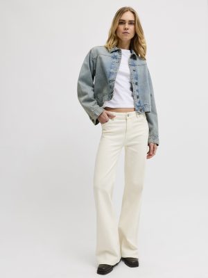 Jeans bianco a zampa donna JJXX