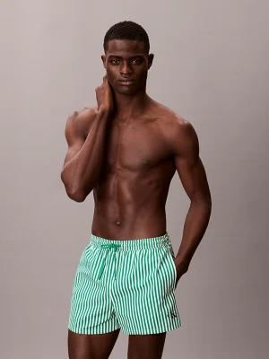Pantaloncini da bagno con cordoncino corto - CK Monogram