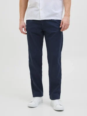 Pantalone misto lino con elastico in vita uomo jack&Jones