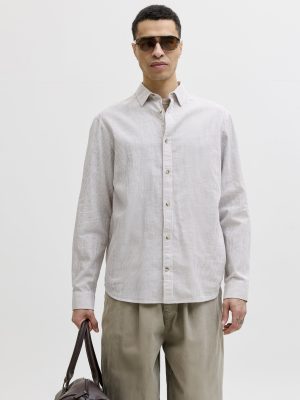 Camicia lino con colletto e righe uomo Jack&Jones