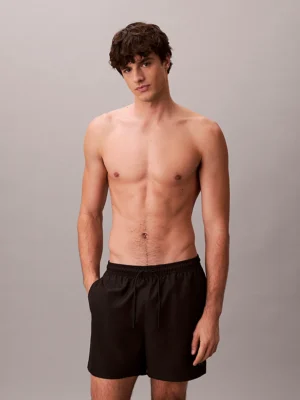 Pantaloncini da bagno con cordoncino medio - CK Monogram