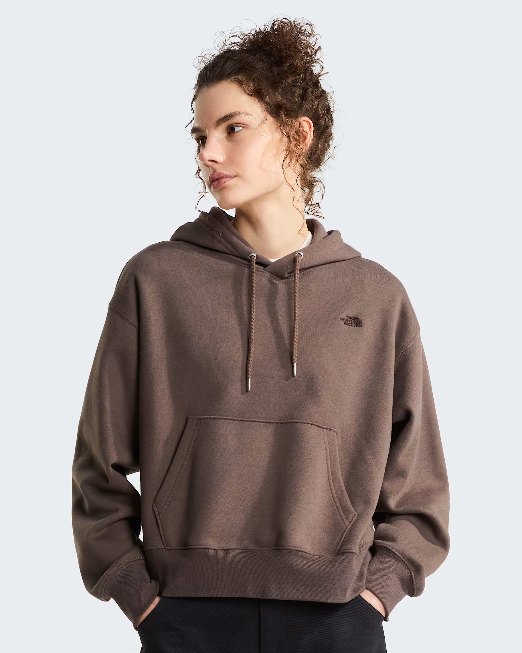 Felpa con cappuccio oversize Essential Simple Dome Boxy da donna